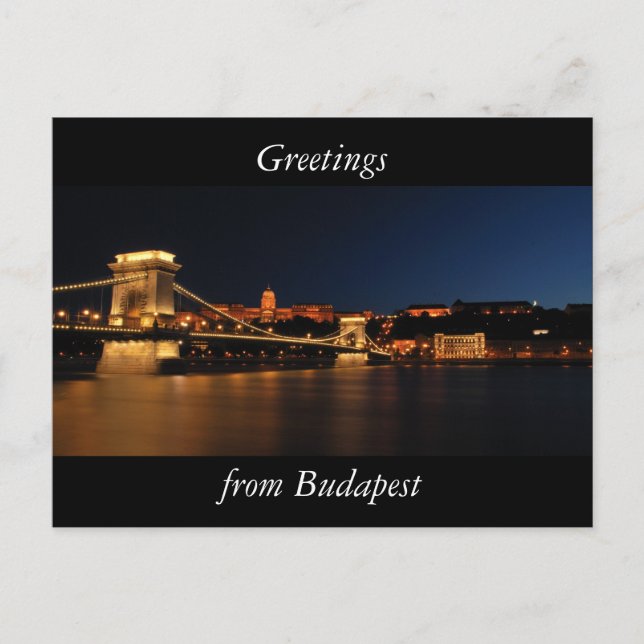 Budapest Chain bridge Postcard (Front)