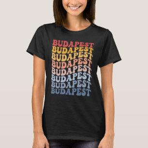 Budapest City Groovy Retro T-Shirt
