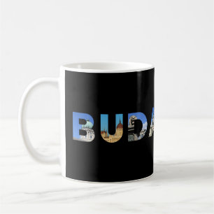 budapest city hungary landmark inside name text coffee mug