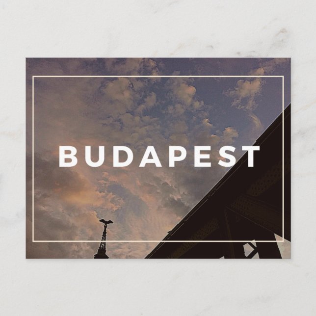 Budapest Cloudy Sky Postcard (Front)