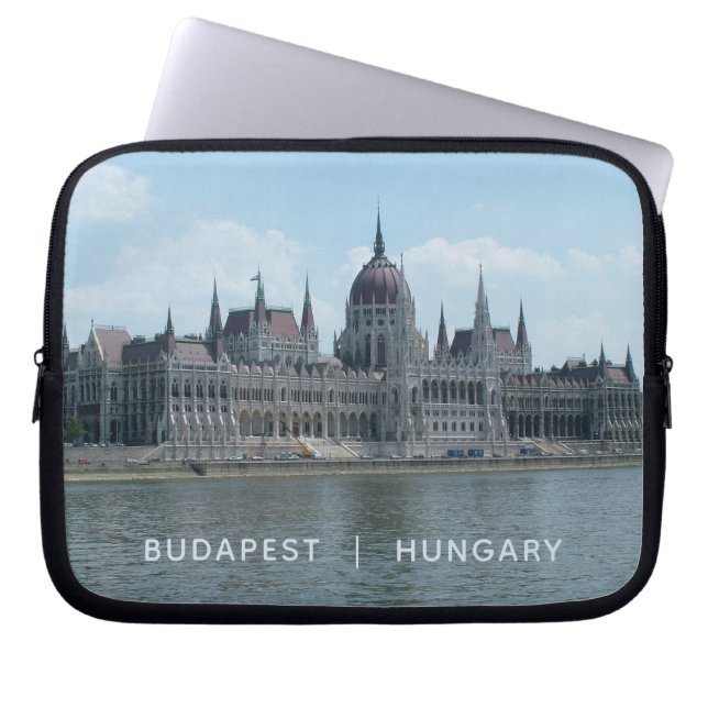 Budapest custom text laptop sleeves 3 (Front)