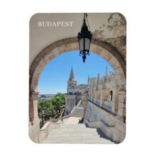 Budapest Fisherman's Bastion framed view magnet