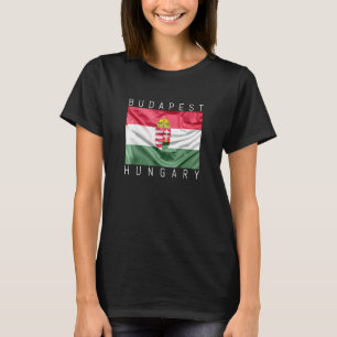 Budapest Flag Of Hungary With Coat Of Arms Souveni T-Shirt
