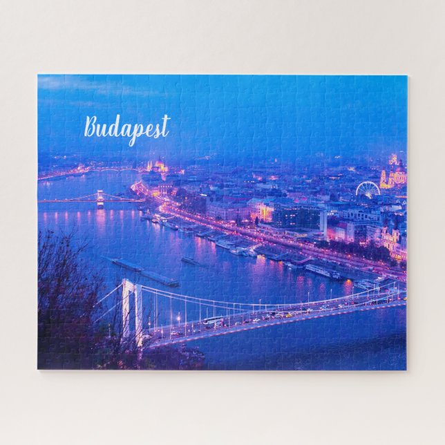 Budapest Hungary by night Jigsaw Puzzle (Horizontal)