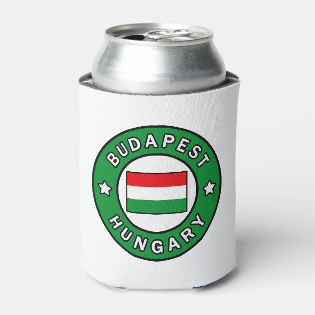 Budapest Hungary Can Cooler (Can Front)