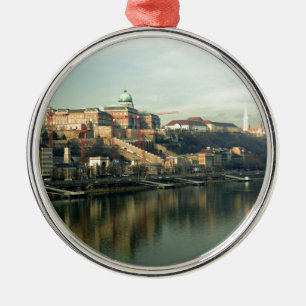 Budapest Hungary Castle Hill over the Danube Metal Tree Decoration
