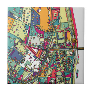Budapest, Hungary   City Map Ceramic Tile