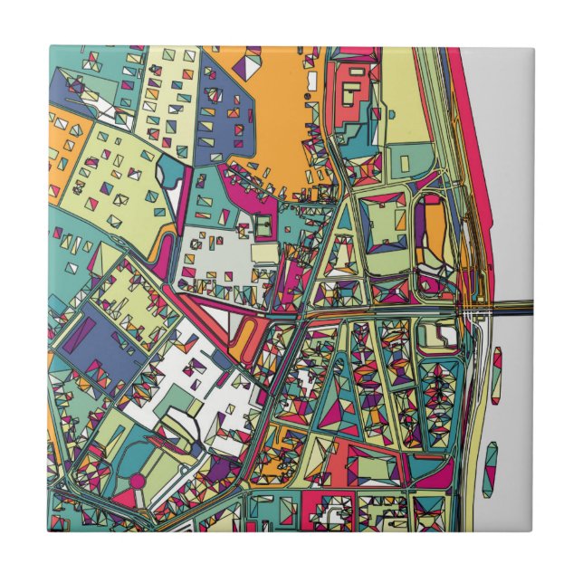 Budapest, Hungary | City Map Ceramic Tile (Front)