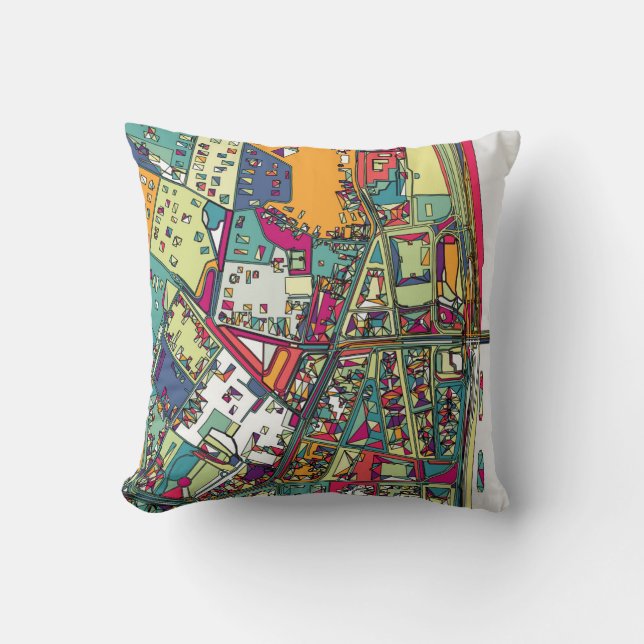 Budapest, Hungary | City Map Cushion (Front)