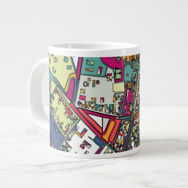 Budapest, Hungary | City Map Large Coffee Mug (Front Left)