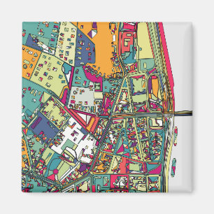 Budapest, Hungary City Map Magnet