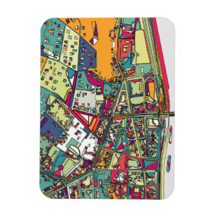 Budapest, Hungary City Map Magnet