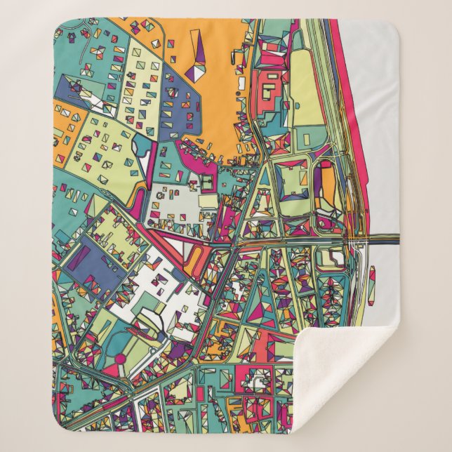 Budapest, Hungary | City Map Sherpa Blanket (Front)