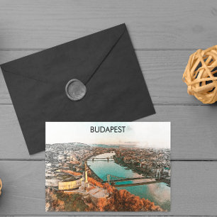 Budapest Hungary Danube Panorama View Postcard