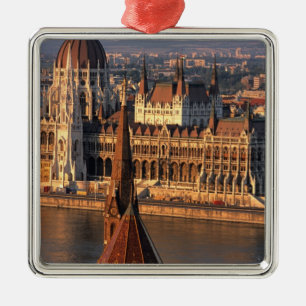 Budapest, Hungary, Danube River, Parliament Metal Ornament