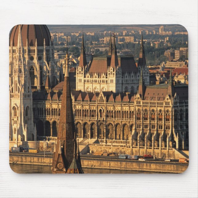 Budapest, Hungary, Danube River, Parliament Mouse Pad (Front)