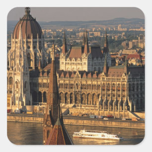 Budapest, Hungary, Danube River, Parliament Square Sticker