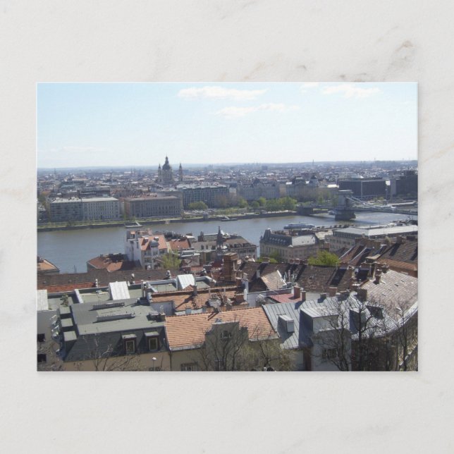 Budapest Hungary Danube River Postcard (Front)