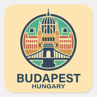 Budapest Hungary Europe Square Sticker