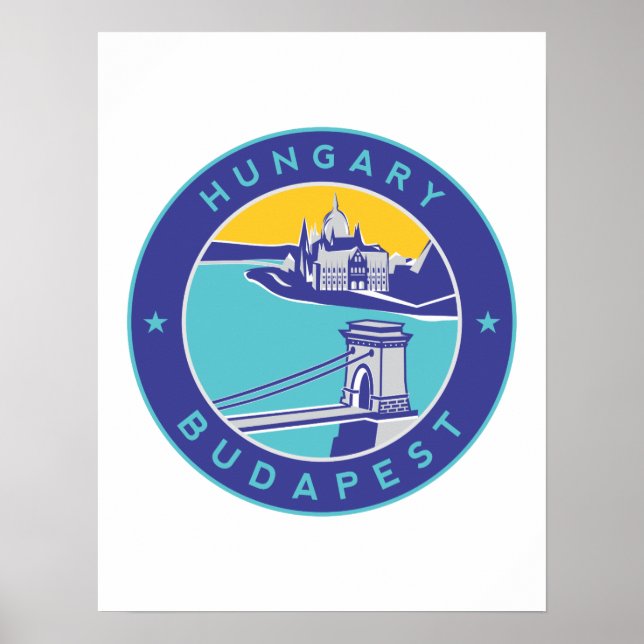 Budapest, Hungary,  Magyar, Danube River, Poster (Front)