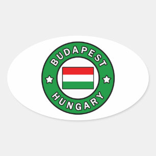 Budapest Hungary Oval Sticker