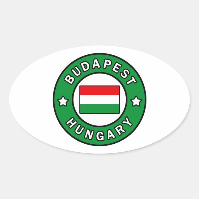 Budapest Hungary Oval Sticker (Front)