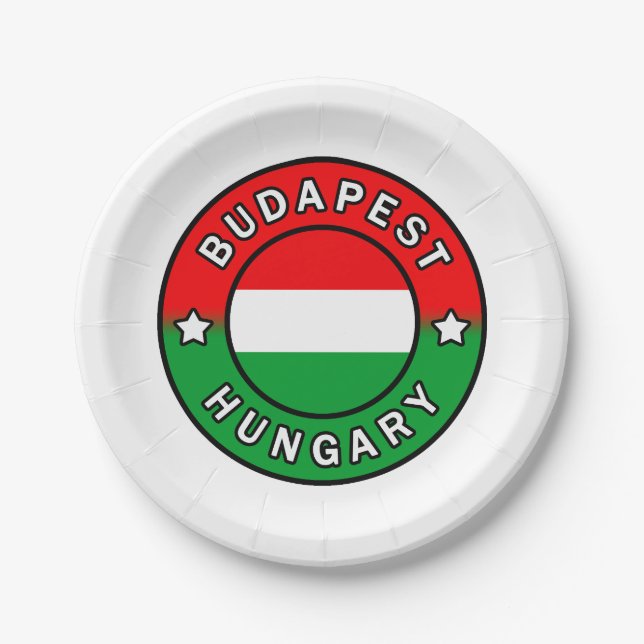 Budapest Hungary Paper Plate (Front)