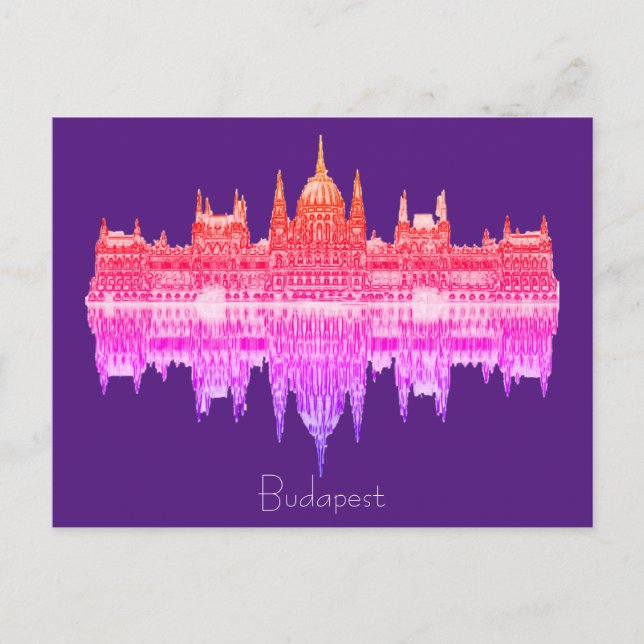 Budapest Hungary Parliament Architecture Postcard (Front)