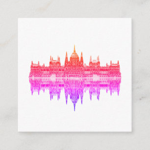 Budapest Hungary Parliament Architecture Sketch Enclosure Card