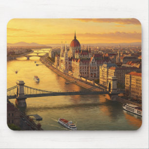 Budapest Hungary Parliament Building Travel Mouse Pad