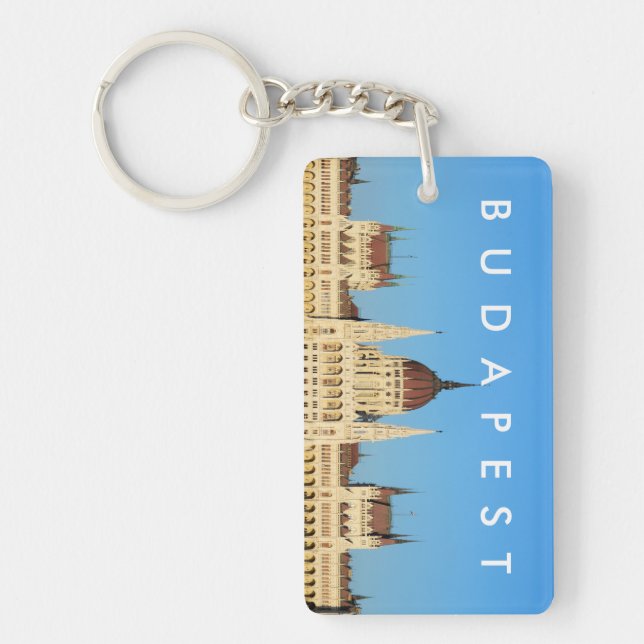budapest hungary parliament palace architecture key ring (Front)