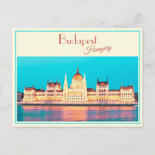 Budapest, Hungary Parliament Vintage Postcard