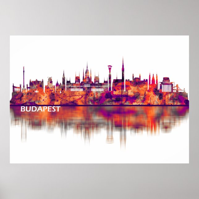 Budapest Hungary Skyline Poster (Front)