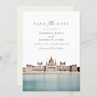 BUDAPEST, HUNGARY Skyline Save the Date Invitation