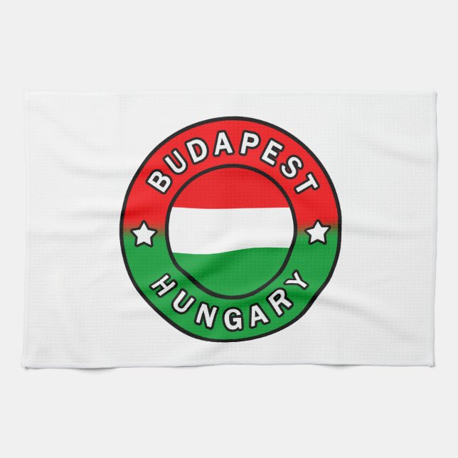 Budapest Hungary Tea Towel (Horizontal)