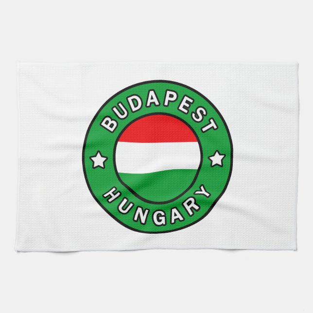 Budapest Hungary Tea Towel (Horizontal)