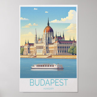 Budapest Hungary Travel Poster - Wall Art and Uniq