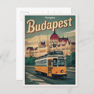 budapest hungary vintage francis joseph bridge postcard