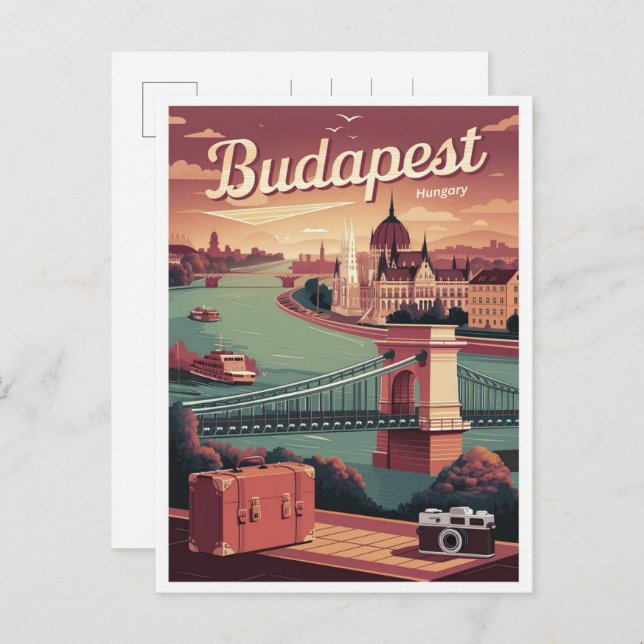 budapest hungary vintage local woman Gifts Postcard (Front/Back)