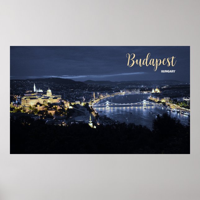 Budapest Hungary Wall Poster Souvenir (Front)