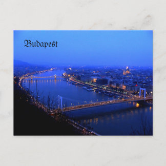 Budapest kilato, Budapest postcard  Danube