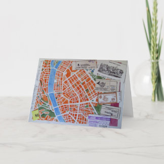 Budapest Map greeting card