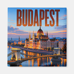 🌉 Budapest Modern Skyline City Style 🌉 Magnet