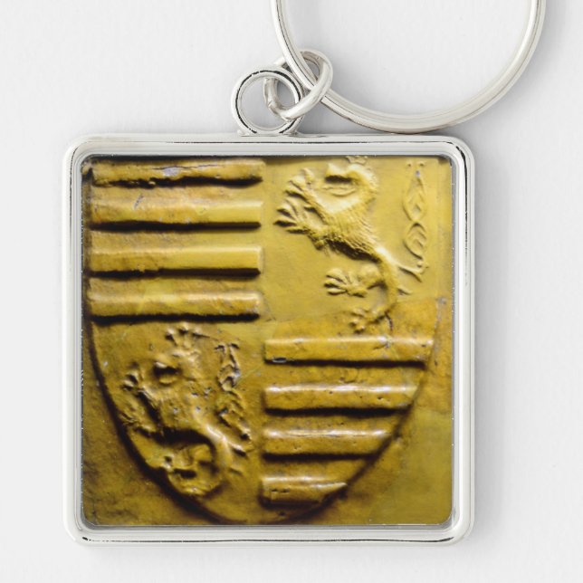 budapest museum hungary ceramic tile seal history key ring (Front)