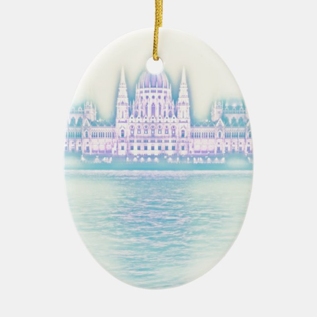 Budapest Parliament Building Hungary Ceramic Ornament (Front)