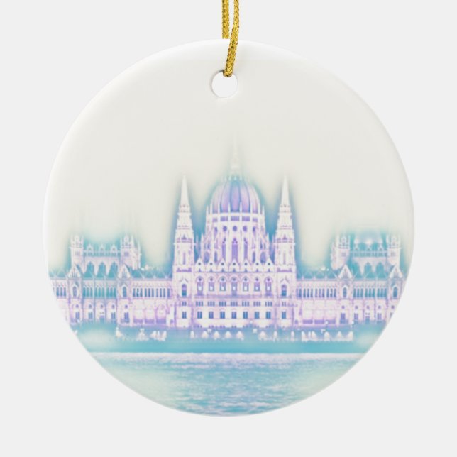 Budapest Parliament Building Hungary Ceramic Ornament (Front)