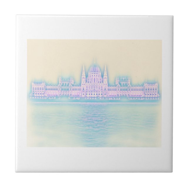 Budapest Parliament Building Hungary Ceramic Tile (Front)