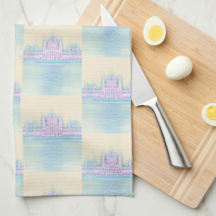 Budapest Parliament Building Hungary Pattern Tea Towel