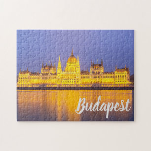 Budapest Parliament Hungary by night gift Jigsaw Puzzle