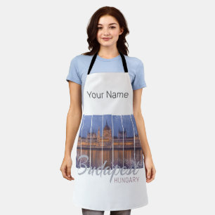 Budapest Parliament Hungary Vintage Panorama Apron